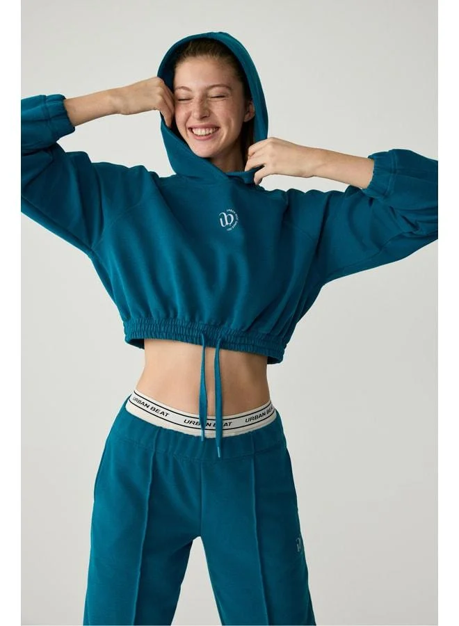 KATHRINE Women's Hooded Blue Sweatshirt.