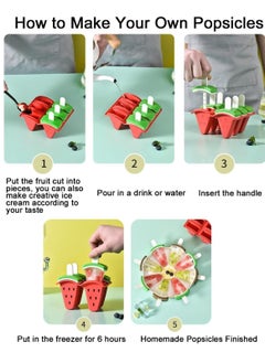 Y&D Ice Lolly Moulds with Sticks, 6 Popsicle Mould BPA Free Cream Reusable Pop Holders for Kids Babies Adults DIY Fruit, Yogurt, Juice, Homemade  - Image 4