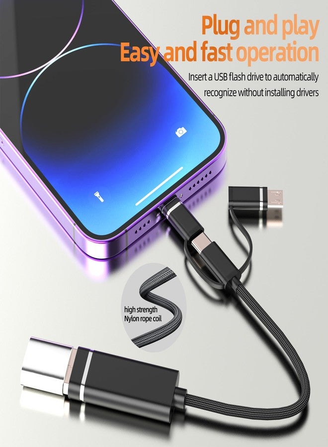 HOYULLI USB C Lightning USB Male to OTG 3.0 Female Adapter(3 in 1)for Apple Cable for iPhone 16 15 14 Pro max Flash Drive Type C Macbook for iPad Connector Laptop Computer Data Transfer Compatible for Samsung - Image 2
