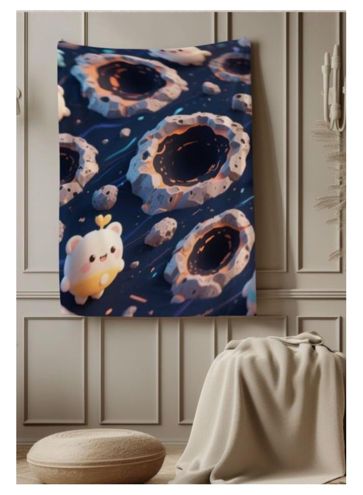 general Children's or student cartoon flannel thin blanket (warm and comfortable, suitable for sleep, games) 100cm*150cm - Image 1