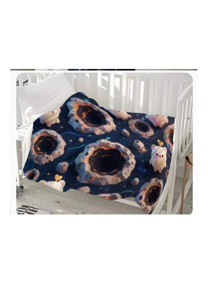 general Children's or student cartoon flannel thin blanket (warm and comfortable, suitable for sleep, games) 100cm*150cm - Image 3