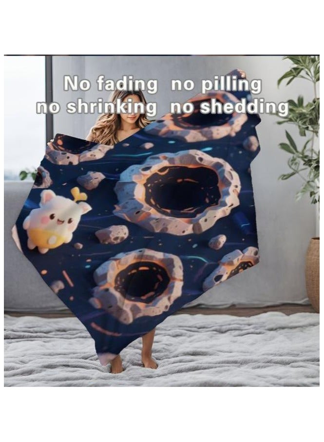 general Children's or student cartoon flannel thin blanket (warm and comfortable, suitable for sleep, games) 100cm*150cm - Image 5