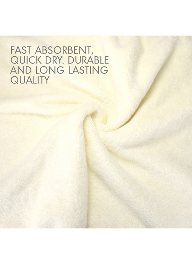 Hotel Linen Klub Hotel Linen Klub LUXURY PACK of 2 Bath Towels - 100% Cotton 650 GSM Terry Dobby Border Ring Spun - Super Soft ,Quick Dry,Highly Absorbent  Size: 70x140cm, Cream  - Image 5