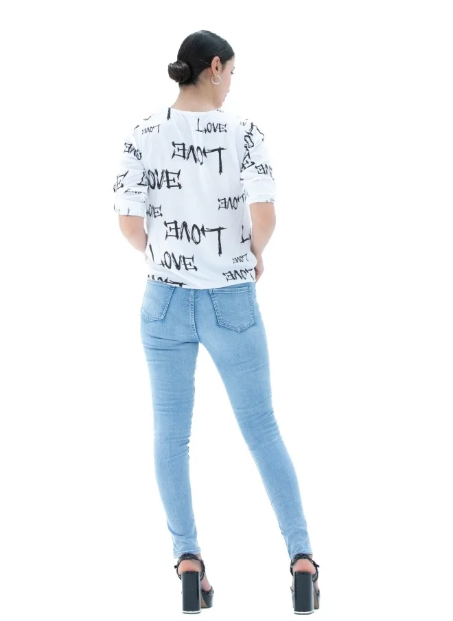 زابايوني Soft Blue Skinny-Fit Jeans