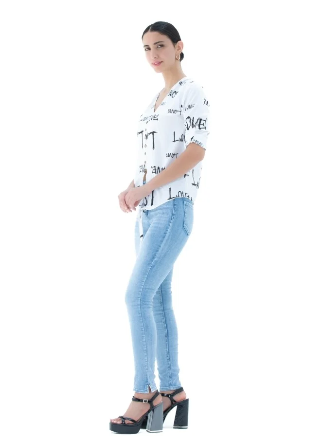 زابايوني Soft Blue Skinny-Fit Jeans