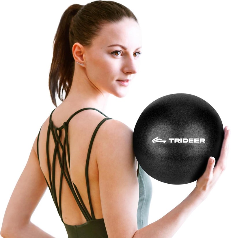 Trideer 9-Inch Pilates Ball, Small Exercise Ball for Yoga, Core Training, Physical Therapy, Balance, Stability and Stretching Pilates Equipment with Inflation Straw - Image 1