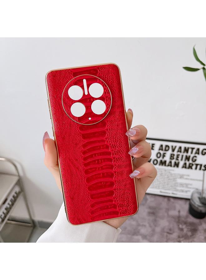 اس-توب جراب لهاتف Huawei Mate 50 Pro من الجلد الطبيعي مع طبقة نانو من سلسلة Weilai - Image 2