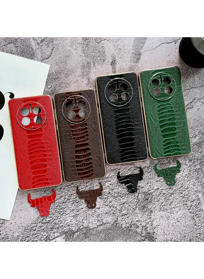 اس-توب جراب لهاتف Huawei Mate 50 Pro من الجلد الطبيعي مع طبقة نانو من سلسلة Weilai - Image 5