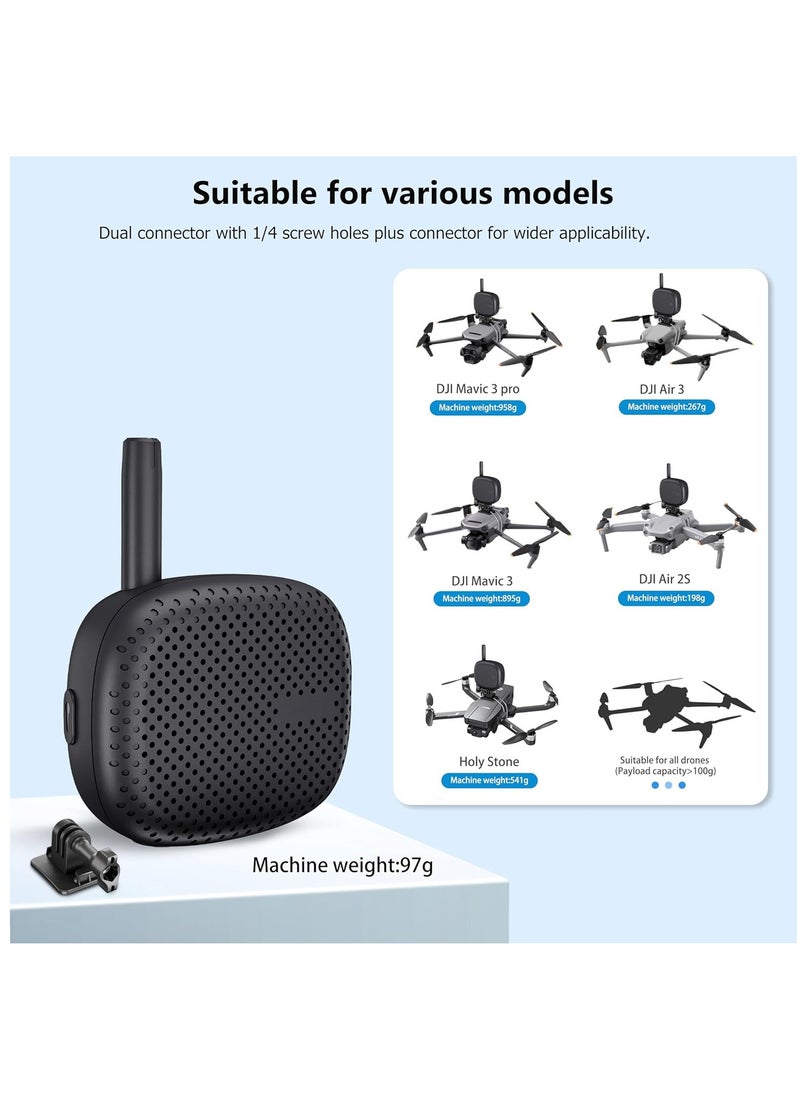 null - Portable Real-Time Megaphone Drone Speaker with Interference-Free Long-Distance Microphone for DJI Air 3, Mavic Air 2S, Mavic 3 Pro, Avata, Holy Stone, and FPV Drones. - Image 1