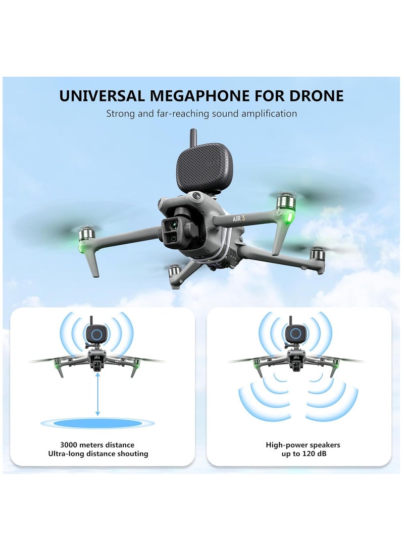 null - Portable Real-Time Megaphone Drone Speaker with Interference-Free Long-Distance Microphone for DJI Air 3, Mavic Air 2S, Mavic 3 Pro, Avata, Holy Stone, and FPV Drones. - Image 1