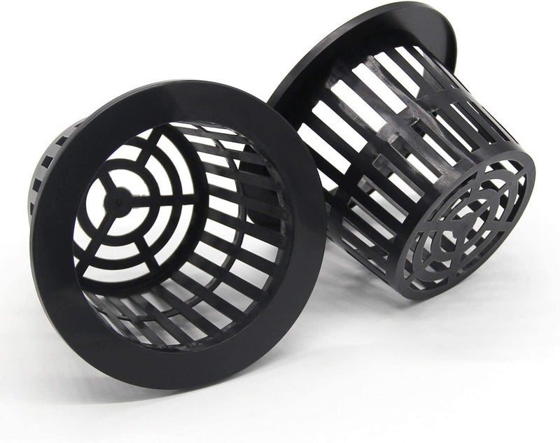 Tim Tim Agro Lightweight Economy Net Pots - Thin Lip & Slotted Sides - for Hydroponics & Aquaponics - UV Resistant - Indoor or Outdoor Growing - Black 4" Round Mesh Pot Cups - 12 Pack - Image 2