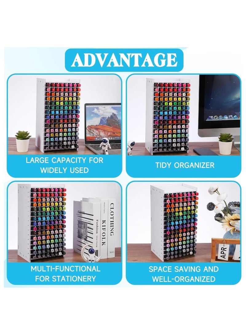 تي بي جي بي منظم أقلام تحديد، حامل منظم لـ 120 فتحة، تخزين للأقلام مع فاصل، حامل أقلام للفنون للأقلام، أقلام التلوين، فرش الرسم، حامل أقلام قابل للتعديل لتنظيم المكتب. - Image 3