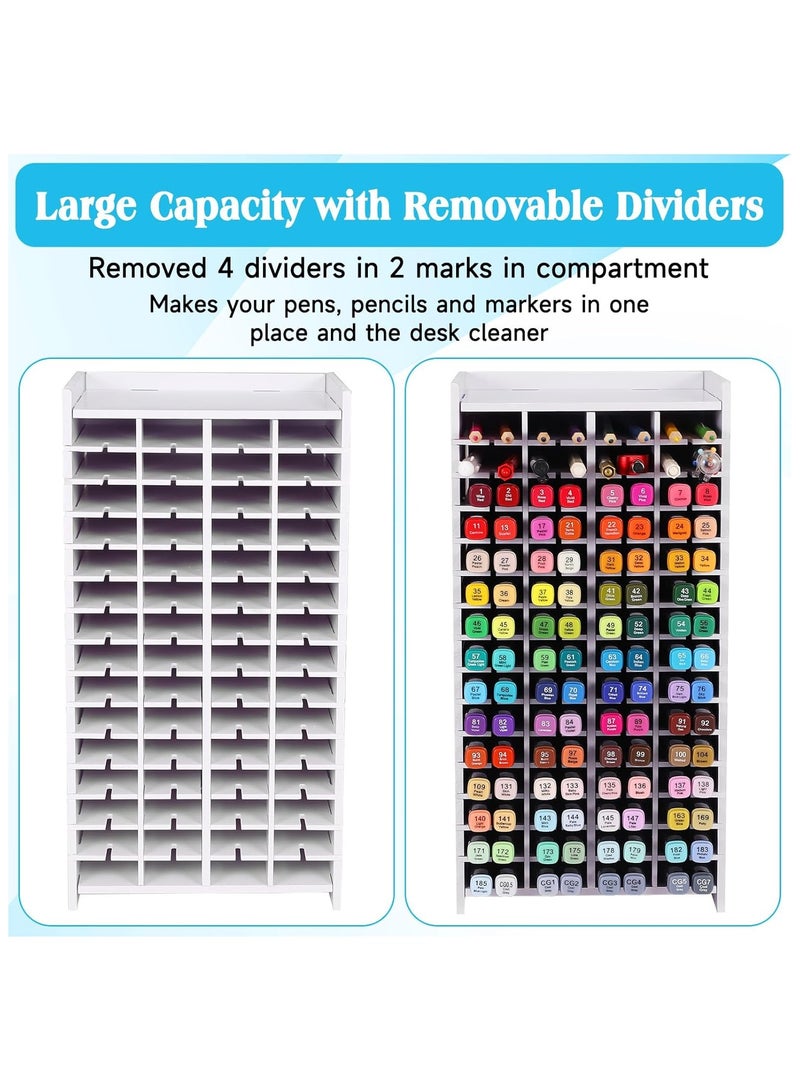 تي بي جي بي منظم أقلام تحديد، حامل منظم لـ 120 فتحة، تخزين للأقلام مع فاصل، حامل أقلام للفنون للأقلام، أقلام التلوين، فرش الرسم، حامل أقلام قابل للتعديل لتنظيم المكتب. - Image 5