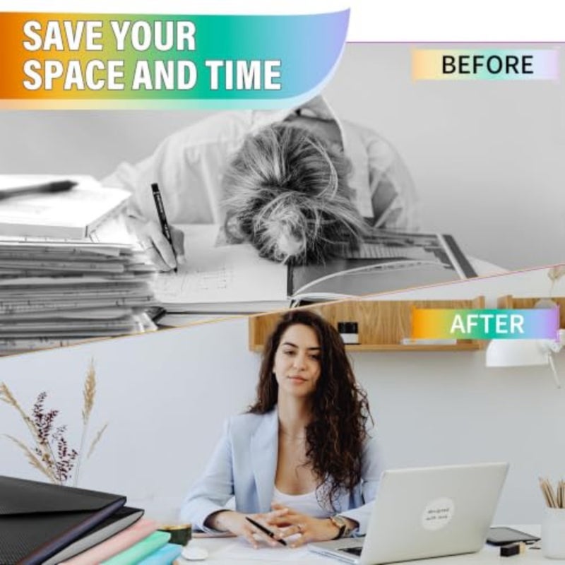 Accordian File Organizer Rainbow Colors High Capacity Elastic Buckle Accordion Folders for Bills, Letters, Papers, Receipts, Documents, Coupons, Notes, Cards, Tickets, Certificates - Image 3