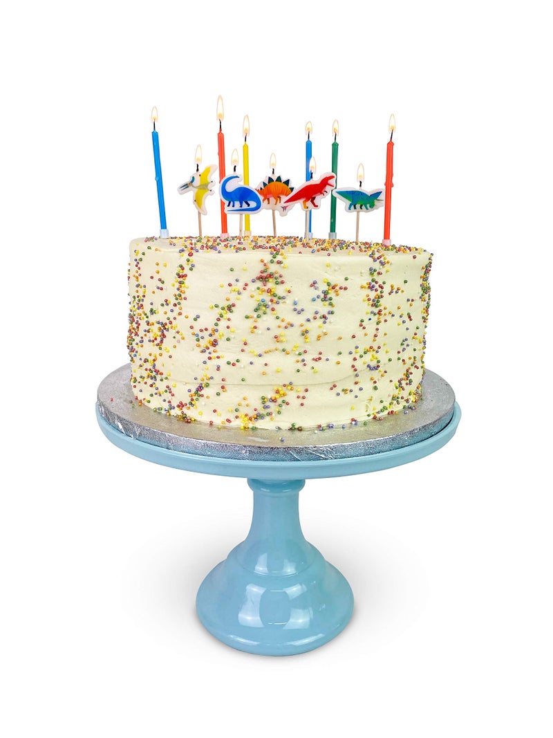 Talking Tables Dino Dinosaur Birthday Candle Cake Toppers, Pack of 5, Wax Height 3cm, 1", Mixed Colors - Image 4