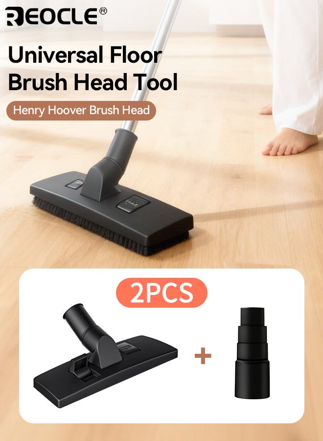 ريوكل 2 قطعة أداة رأس فرشاة أرضية عالمية 32 مم استبدال مكنسة كهربائية مع محول خرطوم فراغ فرشاة السجاد فوهة الملحقات لرأس فرشاة هنري هوفر متين سهل التركيب مثالي للرجال والنساء - Image 1
