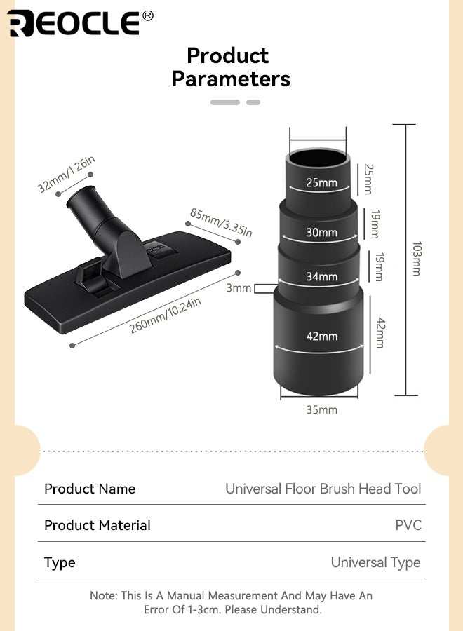 ريوكل 2 قطعة أداة رأس فرشاة أرضية عالمية 32 مم استبدال مكنسة كهربائية مع محول خرطوم فراغ فرشاة السجاد فوهة الملحقات لرأس فرشاة هنري هوفر متين سهل التركيب مثالي للرجال والنساء - Image 3