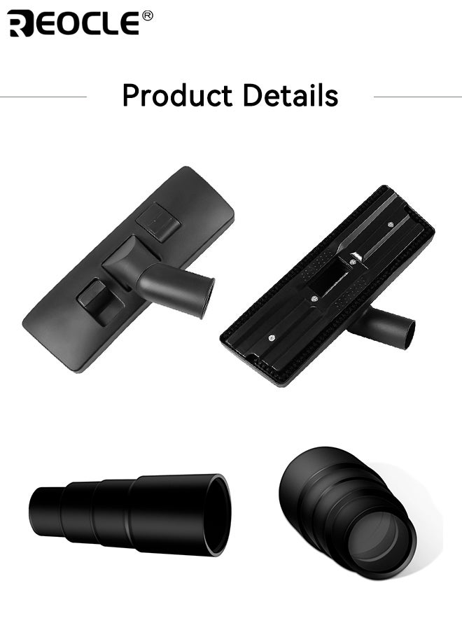 REOCLE 2PCS Universal Floor Brush Head Tool 32mm Vacuum Cleaner Replacement with Vacuum Hose Adapter Carpet Brush Nozzle Accessories for Henry Hoover Brush Head Durable Easy to Install Ideal for Men Women - Image 3