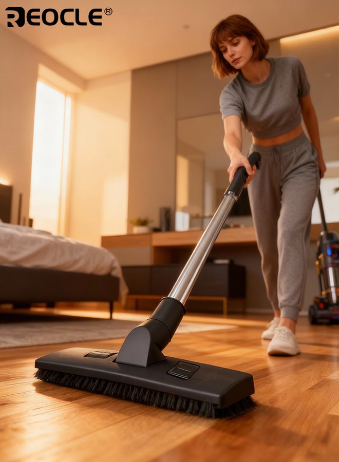 REOCLE 2PCS Universal Floor Brush Head Tool 32mm Vacuum Cleaner Replacement with Vacuum Hose Adapter Carpet Brush Nozzle Accessories for Henry Hoover Brush Head Durable Easy to Install Ideal for Men Women - Image 5