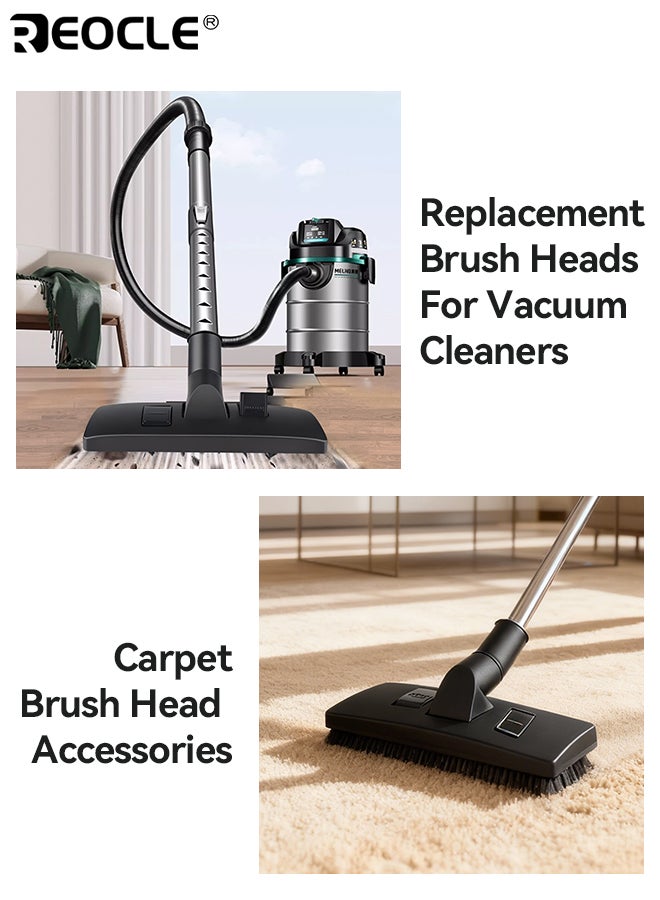 REOCLE 2PCS Universal Floor Brush Head Tool 32mm Vacuum Cleaner Replacement with Vacuum Hose Adapter Carpet Brush Nozzle Accessories for Henry Hoover Brush Head Durable Easy to Install Ideal for Men Women - Image 4