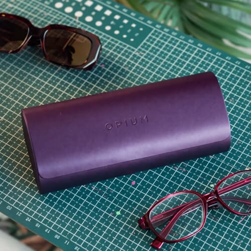 opium 2 in 1 Sunglasses & Eyeglass Case | Dual Compartment Hard Shell Box for Men & Women | Protective Storage for Spectacles & Shades | Compact, Travel-Friendly Design (BLACK) - Image 2
