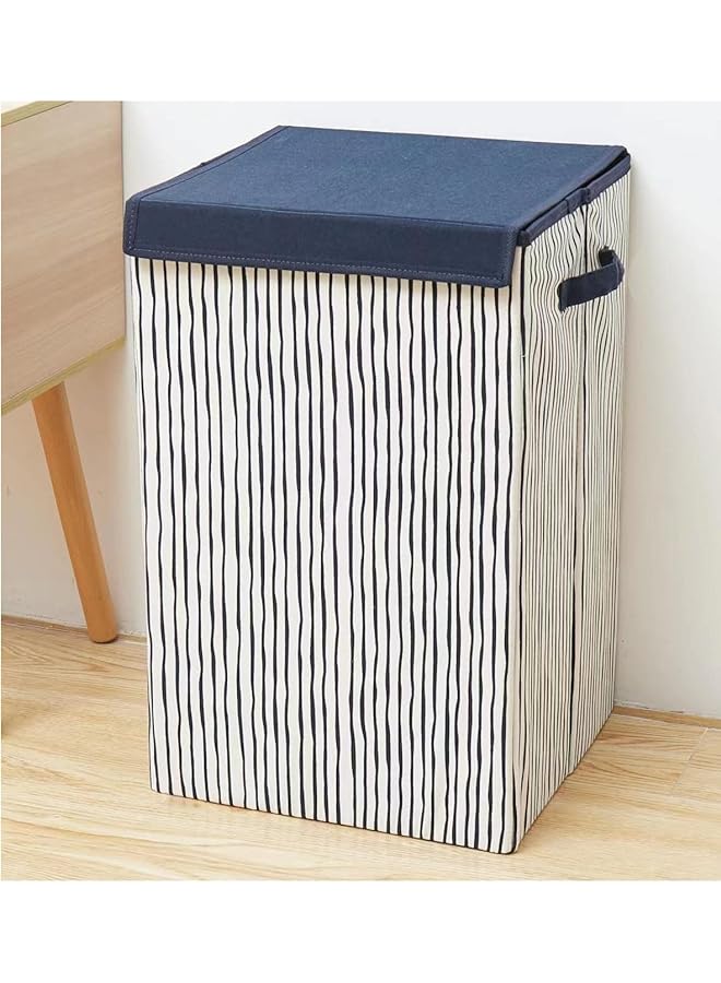 Zaboon Basket Laundry Hamper Foldable Storage Basket Collapsible Clothes Laundry Baskets With Handle And Lid For Home And Dorm(34X34X53) Cm
