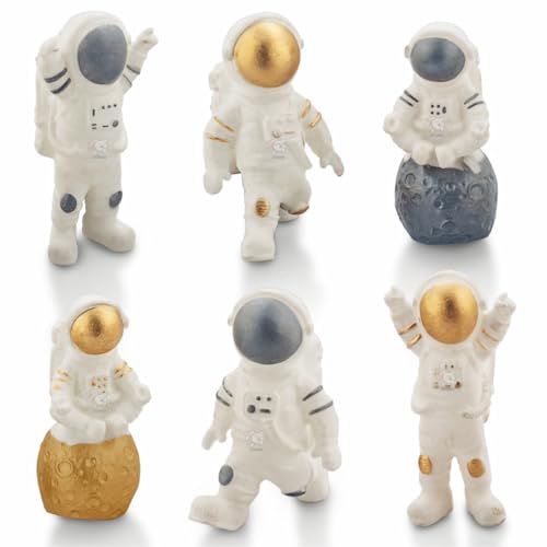 Storio Super Cute Astronaut Swimming Water Toys Non-Toxic,BPA Free Colorful Soft Rubber Float Squeeze Sound Squeaky Bathing Toy for Baby Chu Chu Toy Set of 6 - Image 1