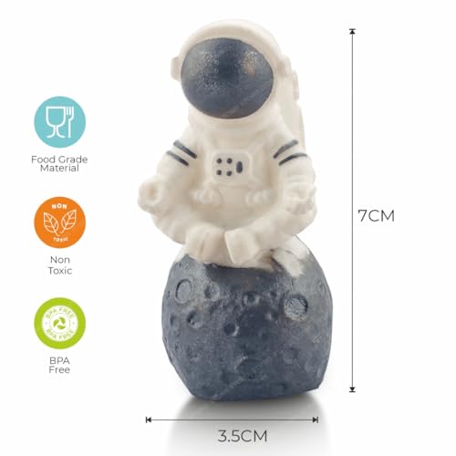 Storio Super Cute Astronaut Swimming Water Toys Non-Toxic,BPA Free Colorful Soft Rubber Float Squeeze Sound Squeaky Bathing Toy for Baby Chu Chu Toy Set of 6 - Image 3