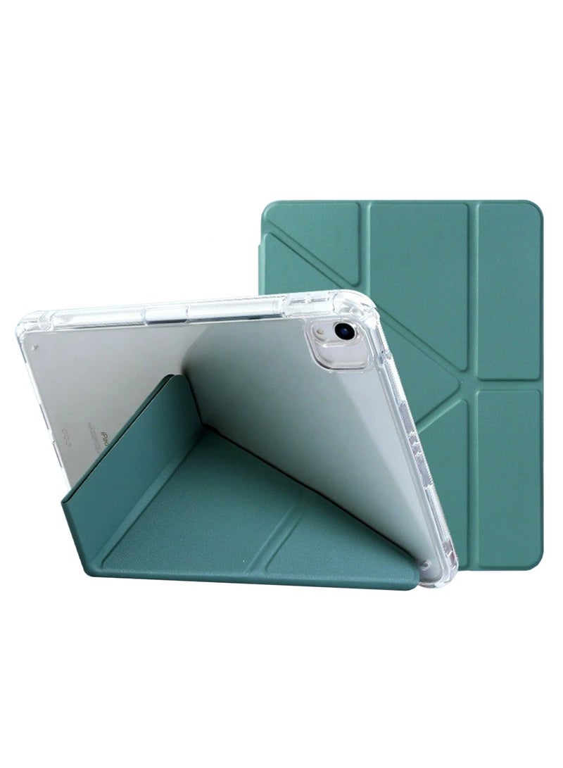 for iPad 2022 (10th Gen) 10.9 inch  Case Cover, Triple Fold Y-shaped Design, Multi Angle, Leather Tablet Cover With Pen Slot, Automatic Wake-up/sleep, Green.