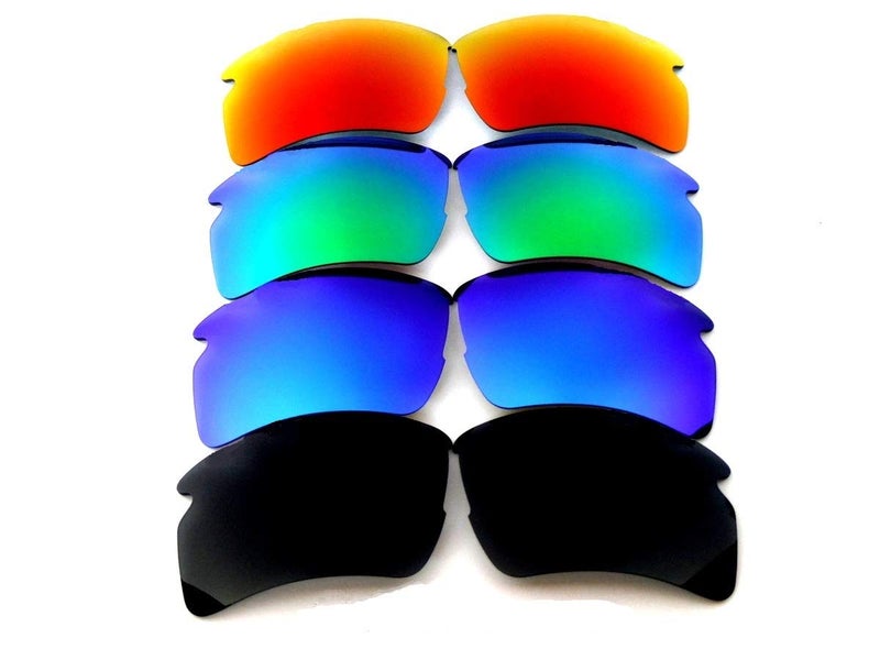 GALAXYLENSE Galaxy Replacement Lenses For Oakley Flak 2.0 XL Sunglasses Black/Blue/Green/Red - Image 1
