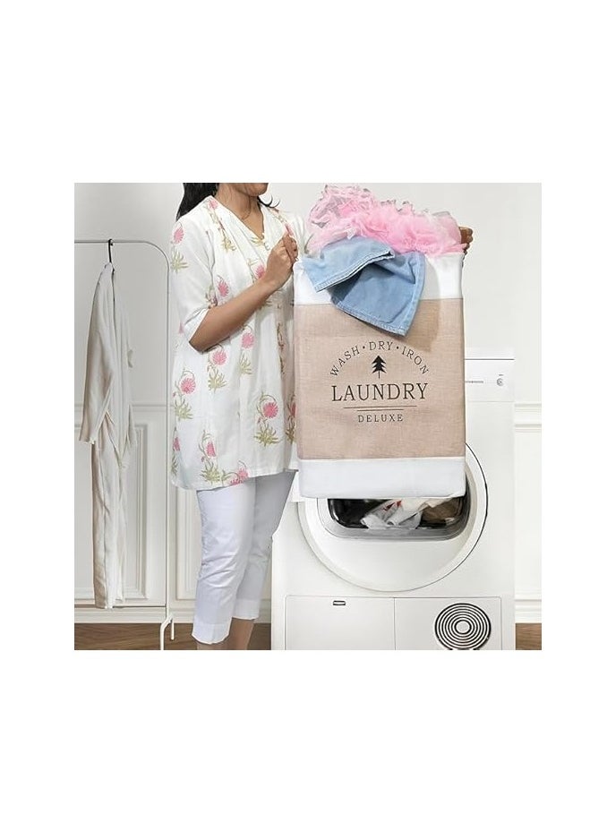 Spaceshoop - Laundry Baskets Collapsible Laundry Bag for Bedroom Laundry Hampers Clothes Storage Organizer Decorative with Handle for Bathroom Home - Image 1