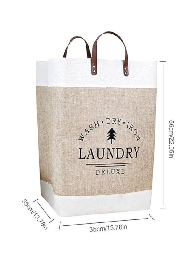Spaceshoop - Laundry Baskets Collapsible Laundry Bag for Bedroom Laundry Hampers Clothes Storage Organizer Decorative with Handle for Bathroom Home - Image 1