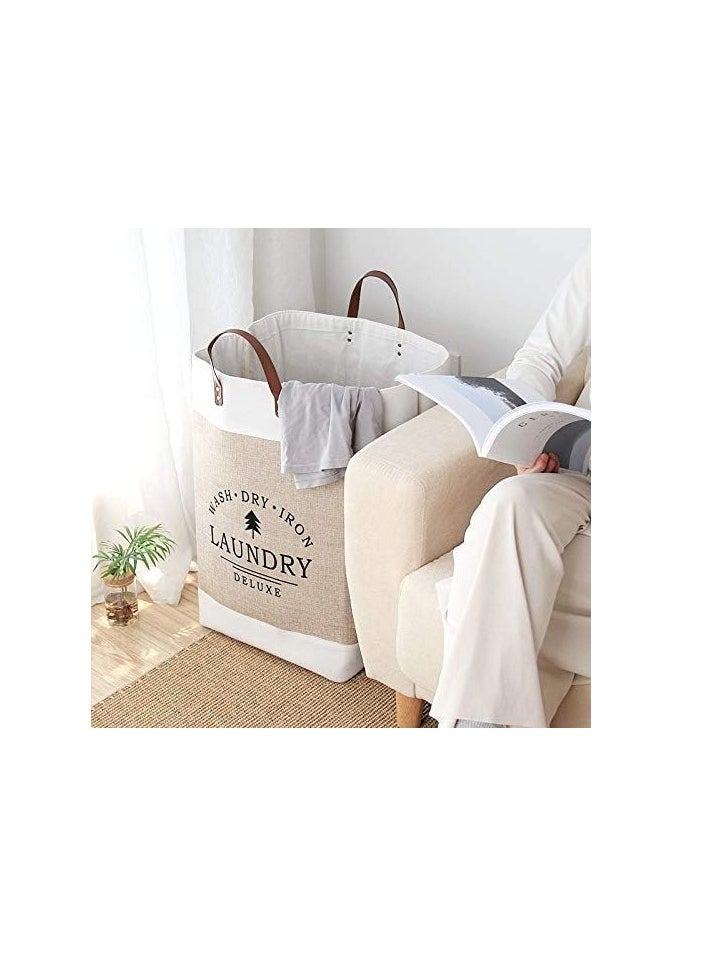 Spaceshoop - Laundry Baskets Collapsible Laundry Bag for Bedroom Laundry Hampers Clothes Storage Organizer Decorative with Handle for Bathroom Home - Image 1