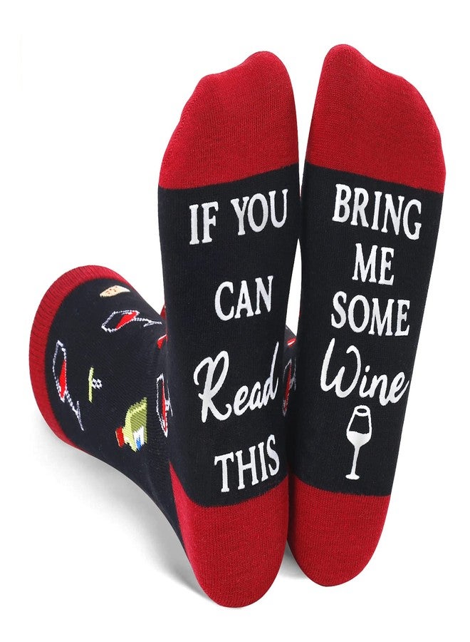 زي مارت هدايا النبيذ من زمارت للنساء - جوارب لمحبي النبيذ، هدايا صغيرة مثالية للشرب - Image 1