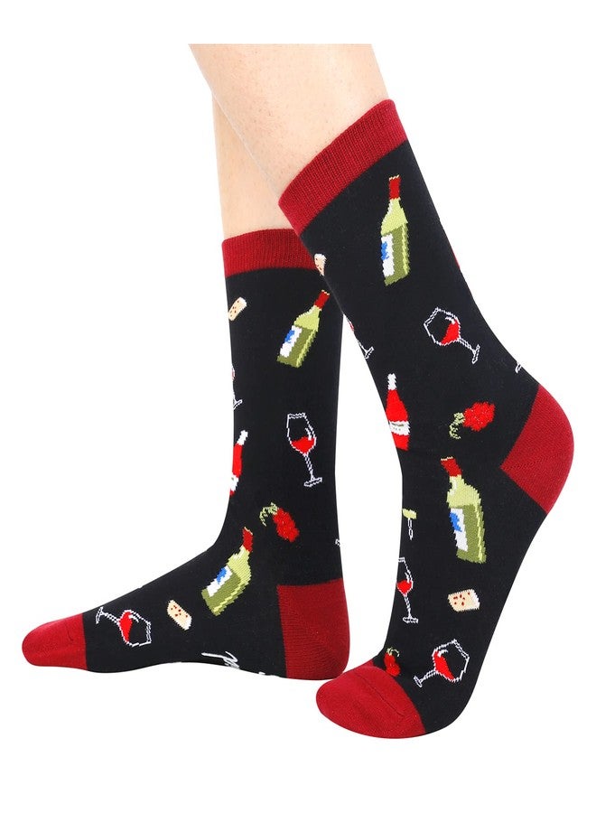 زي مارت هدايا النبيذ من زمارت للنساء - جوارب لمحبي النبيذ، هدايا صغيرة مثالية للشرب - Image 2