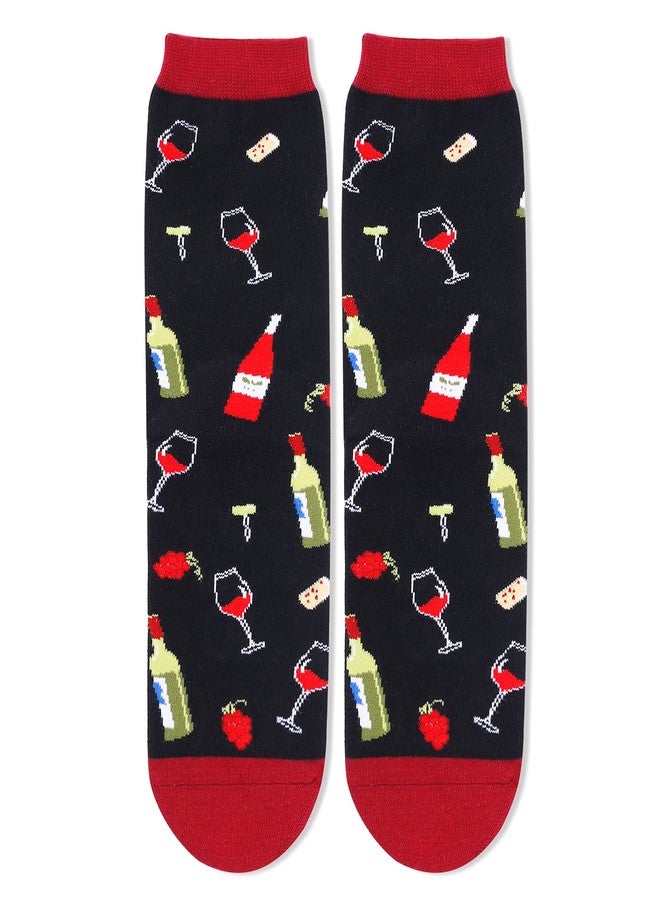 زي مارت هدايا النبيذ من زمارت للنساء - جوارب لمحبي النبيذ، هدايا صغيرة مثالية للشرب - Image 4