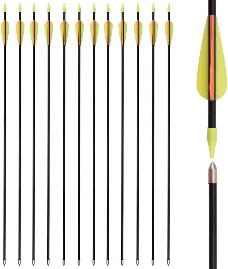 TY Archery 26 28 30 Inch Youth Arrows Fiberglass Archery Recurve Bow Target Arrows Practice Shooting for Kids Beginners Outdoor - Image 1