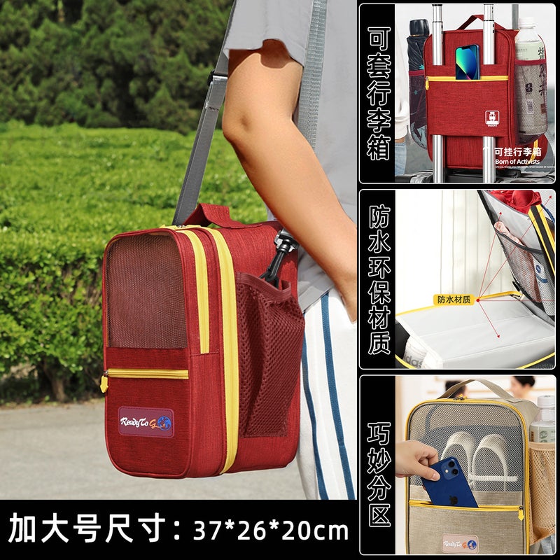 Eco-Friendly Travel Organizer 2024 Upgraded Shoes Bag Purple: Plus size: 37*26 * 20cm - Image 3