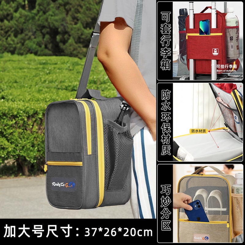 Eco-Friendly Travel Organizer 2024 Upgraded Shoes Bag Purple: Plus size: 37*26 * 20cm - Image 4