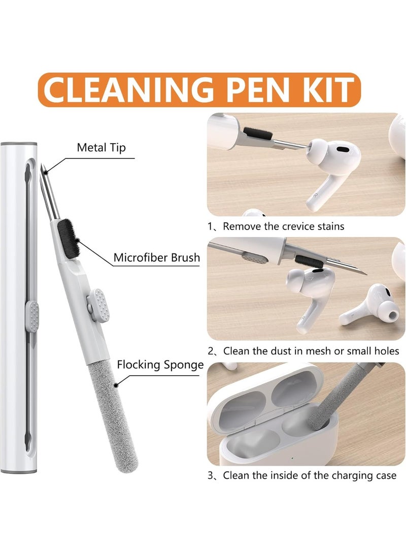 سجيت غطاء حماية من السيليكون الناعم لسماعات AirPods Pro 3 2025 مع عدة تنظيف وحلقة مفاتيح (برتقالي) - Image 3