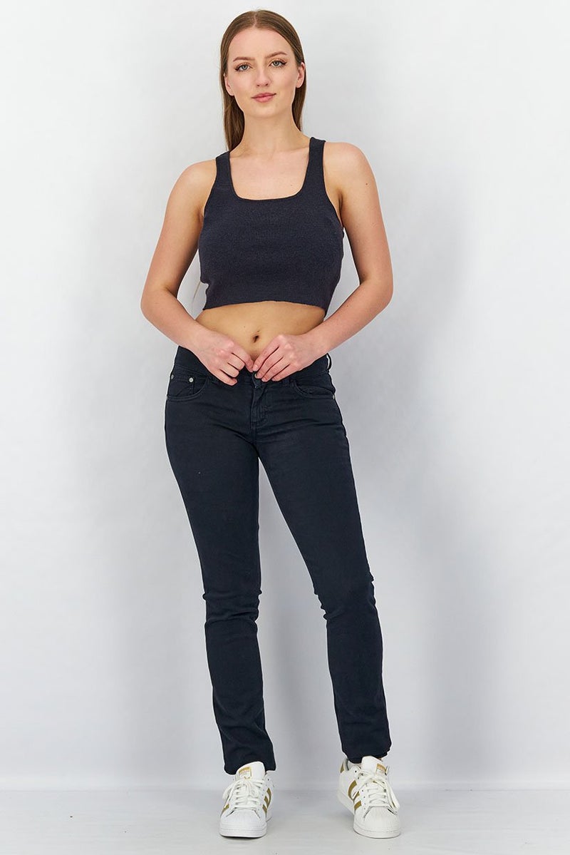 Harmont & Blaine Harmont Blaine Sport Women Slim Fit  Solid Stretchable Jeans, Indigo - Image 3