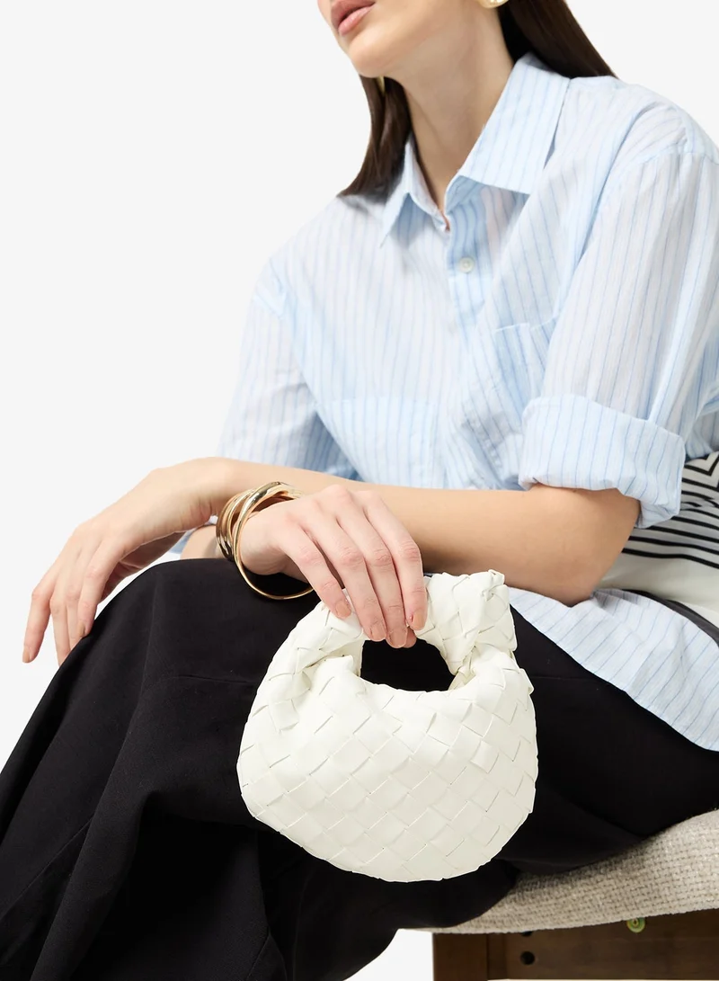 ELLA Woven Textured Handle Bag