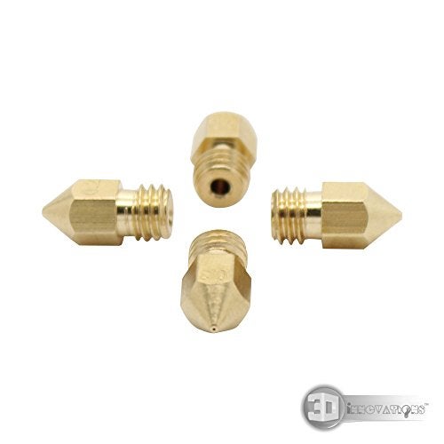3DInnovations MK8 Extruder Nozzle Set 0.2mm, 0.3mm, 0.4mm & 0.5mm for 1.75mm Filament - Image 2