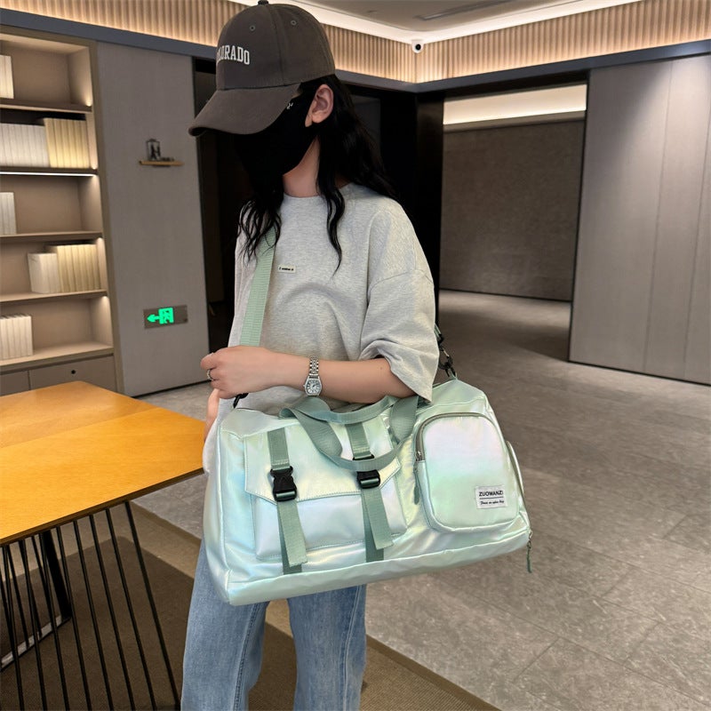 Colorful Pearl Gym Bag Large Capacity Wet Dry Separation Travel Bag - Image 4