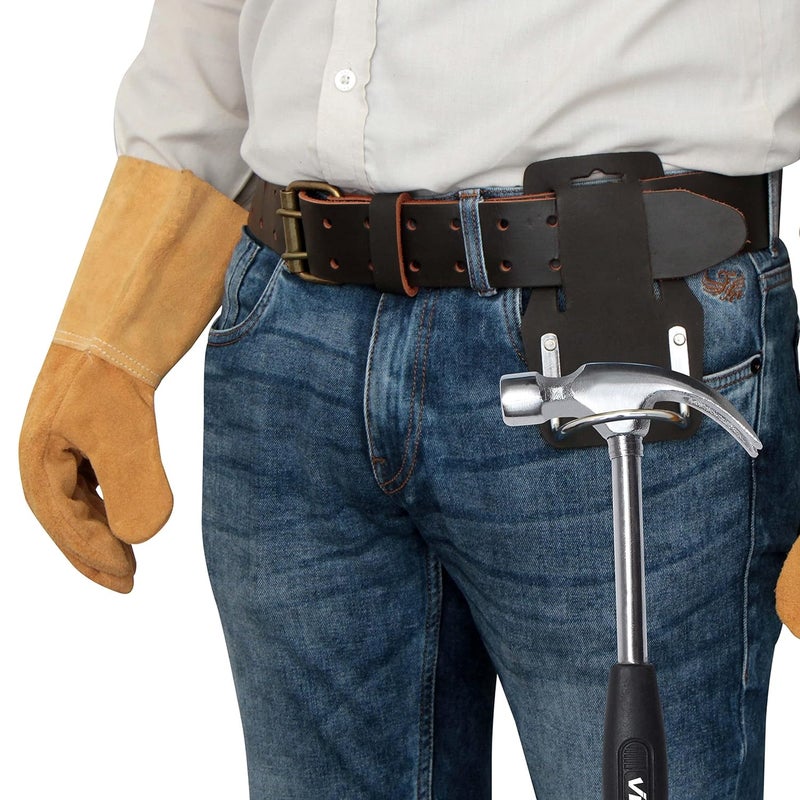 Visko Tools VISKO VLB 004 Leather Tool Belt with Hammer Holder Tool Belt Black Color Heat Treatment DropForged Hammerhead for Pulling Nails Splitting Wood - Image 4