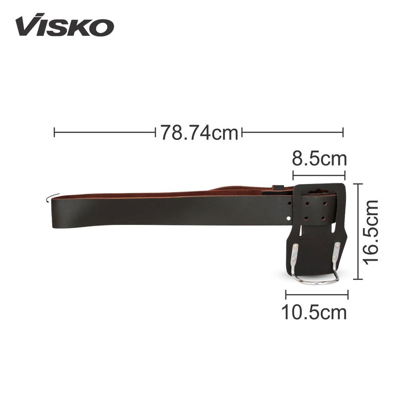 Visko Tools VISKO VLB 004 Leather Tool Belt with Hammer Holder Tool Belt Black Color Heat Treatment DropForged Hammerhead for Pulling Nails Splitting Wood - Image 3