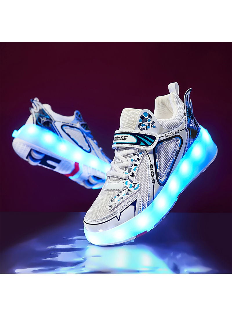 Sharpdo Kids Roller Skates Shoes Rechargeable Skates Shoes With Double Wheels Sport Sneaker Outdoor Luminous Shoes for Kids For Boys Girls - Image 2