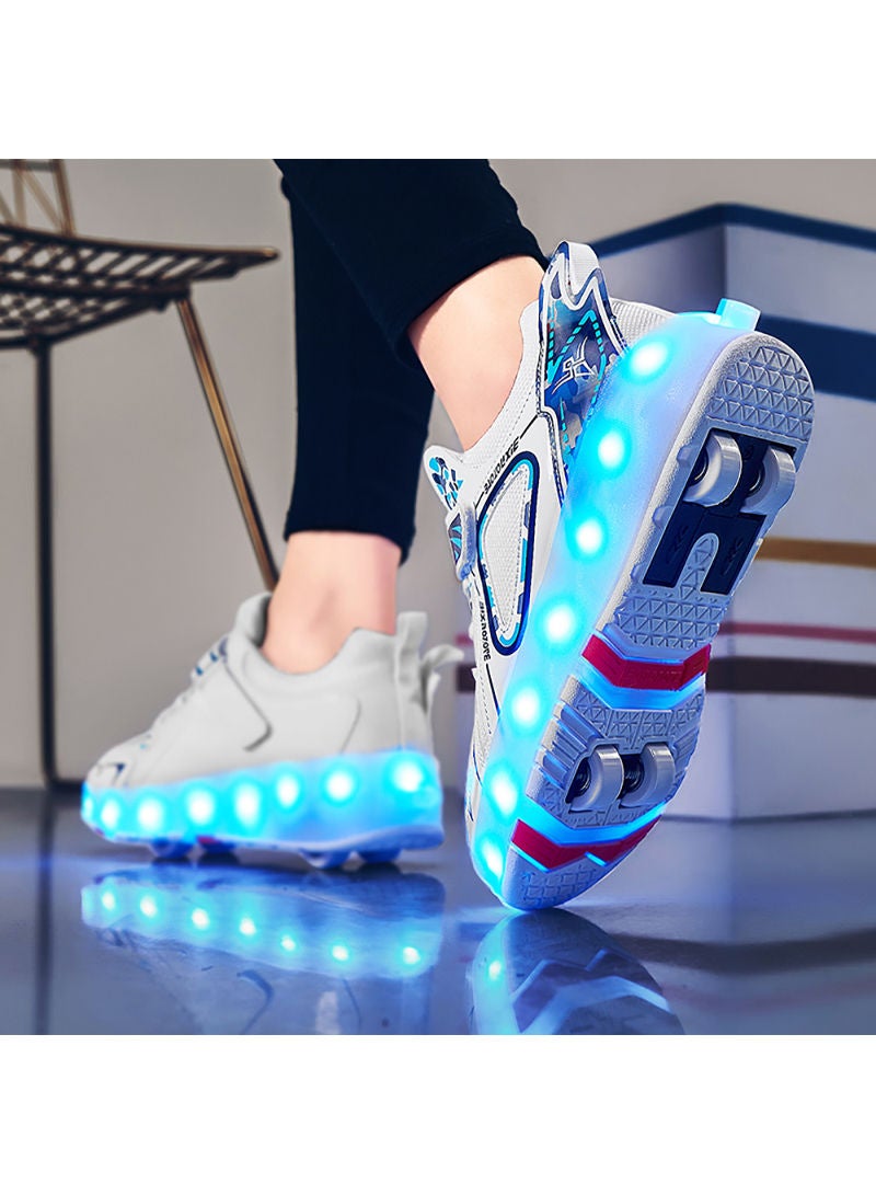 Sharpdo Kids Roller Skates Shoes Rechargeable Skates Shoes With Double Wheels Sport Sneaker Outdoor Luminous Shoes for Kids For Boys Girls - Image 5