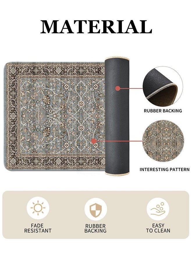 Generic 2 PCS Kitchen Floor Mats Rugs Set, Cushion Floor Carpet, Waterproof, Oil Resistant and Anti-Fatigue PU Standing Mat for Kitchen, Floor, Office, Sink, Laundry 45*75CM+45*120CM  - Image 2