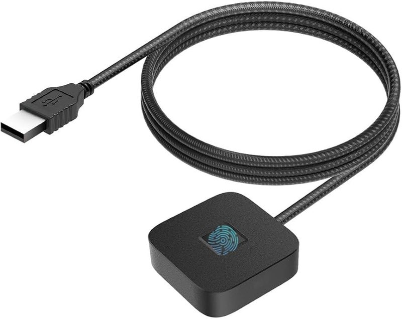 Vbestlife Black USB Fingerprint Reader Fast 360 Touch Recognition Scanner For Windows 10 11 Hello - Image 1